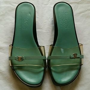 Ferragamo slip on sandal 8.5 2A